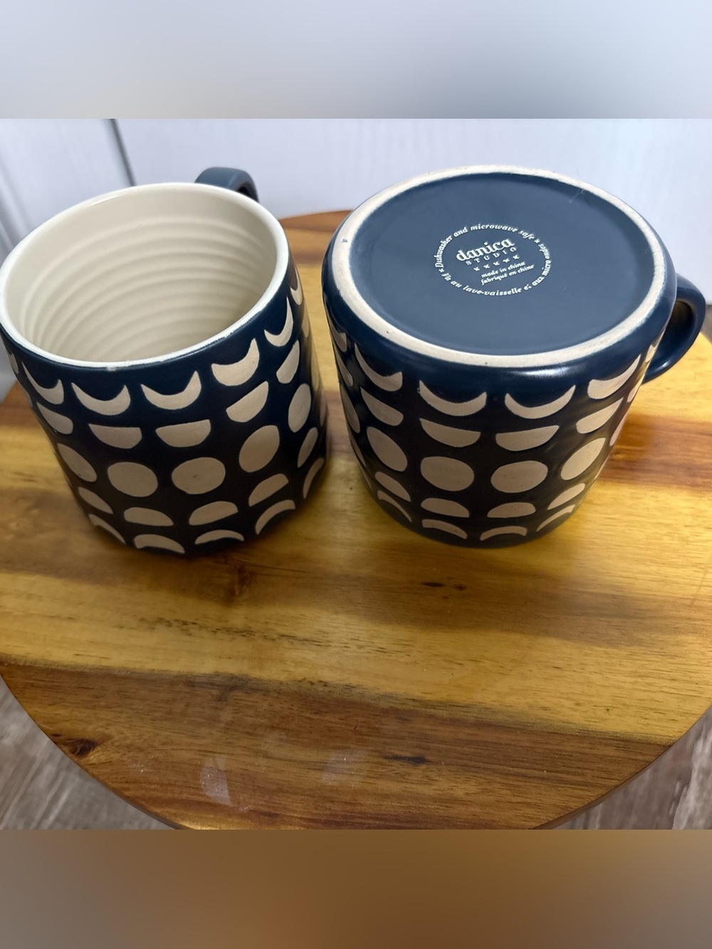 Danica Studio Ink Imprint Moon Phases Stoneware Mugs Set of 2-12 fl oz